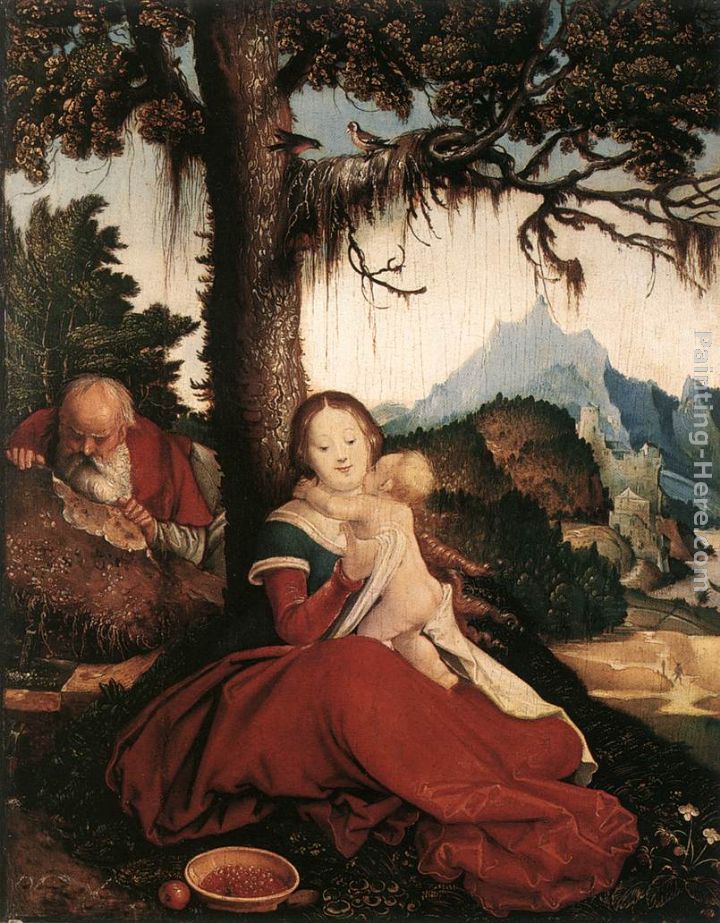 Rest on the Flight to Egypt painting - Hans Baldung Rest on the Flight to Egypt art painting